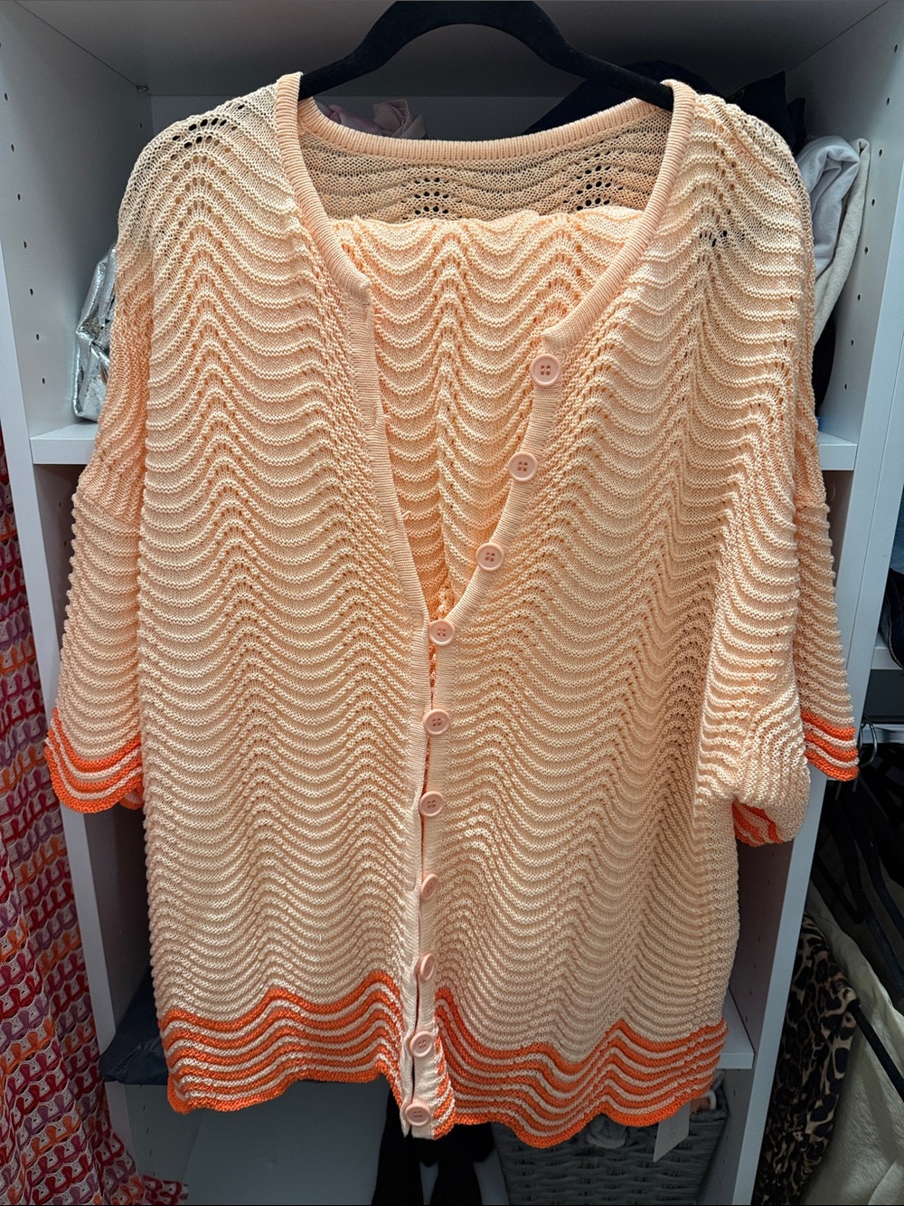 MUSERA Crochet 2-Piece Set Peach 4XL/20 NWT